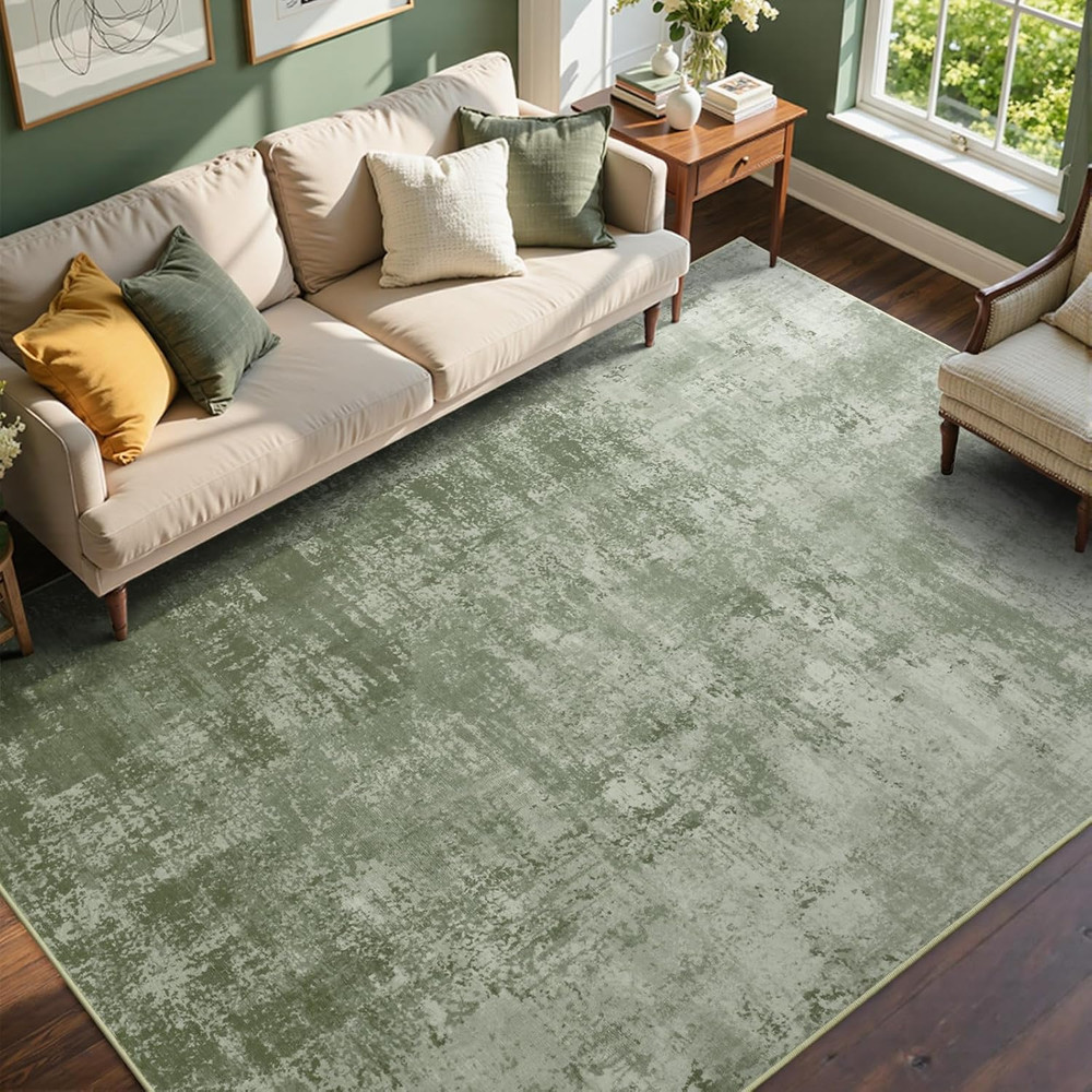 6X9 Ft Large Area Rugs for Living Room, Soft Non-Slip Washable Rugs Modern Abstr