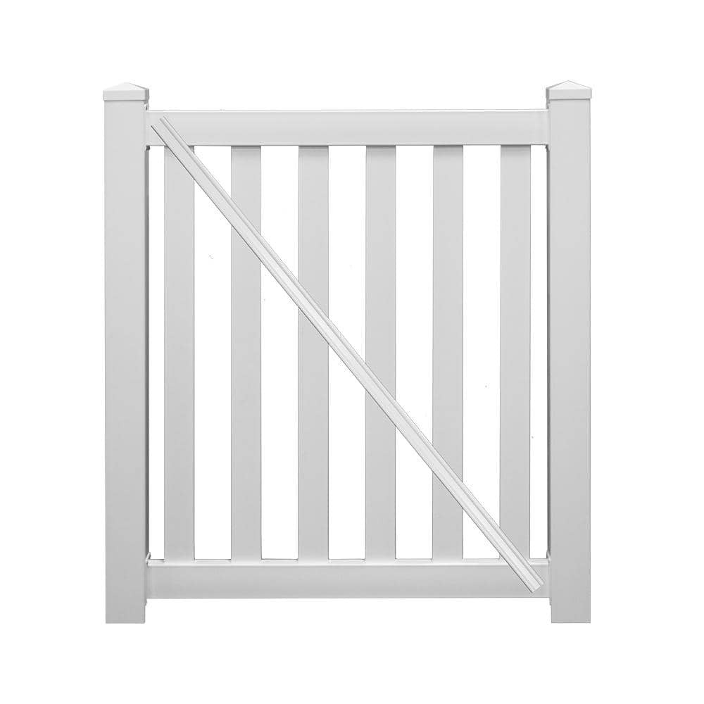 Captiva 4 ft.x 4 ft.White Vinyl Pool Fence Gate