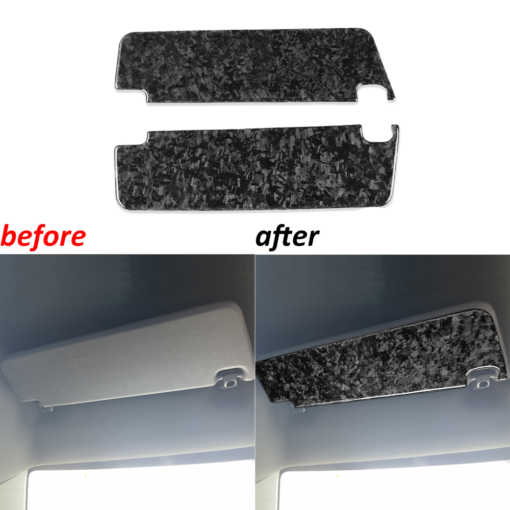 Forged Carbon Fiber Front Roof Sun Vison Panel Trim For Chevrolet Camaro 2010-15