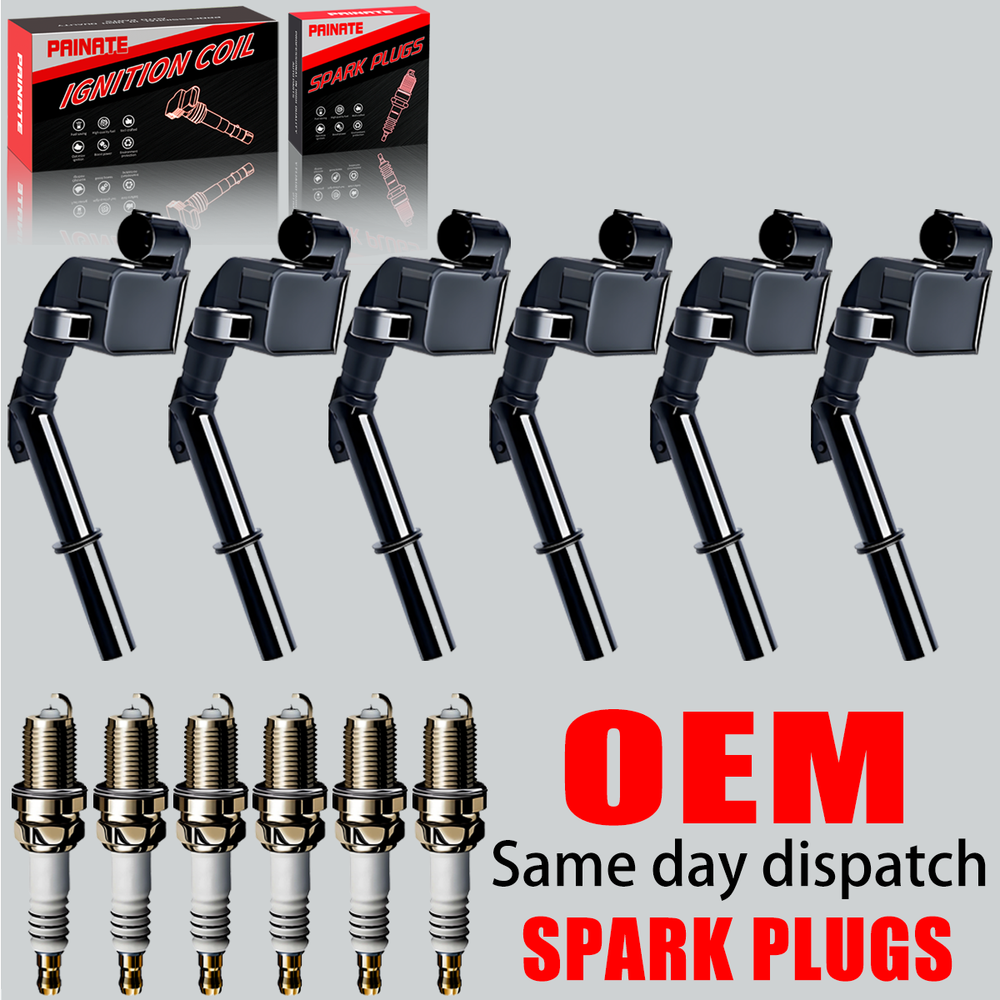6X OEM Ignition Coil & Iridium Spark Plugs For Mercedes-Benz C300 C350 E350 3.5L