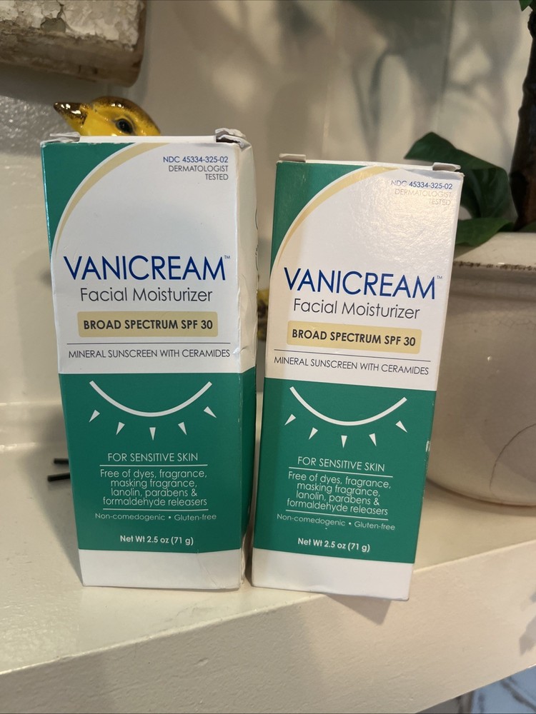 Vanicream SPF 30 Sensitive Skin Facial Moisturizer 2.5oz Twin Pack