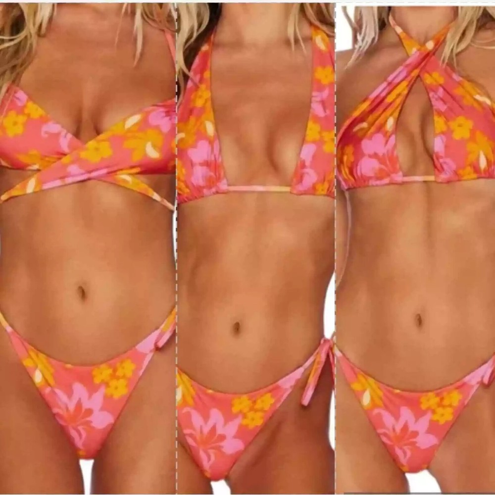 Beach Riot Raquel Hula Hibiscus Floral Bikini