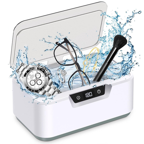 Ultrasonic Jewelry Cleaner Machine: Ring Ultrasonic, 48Khz White
