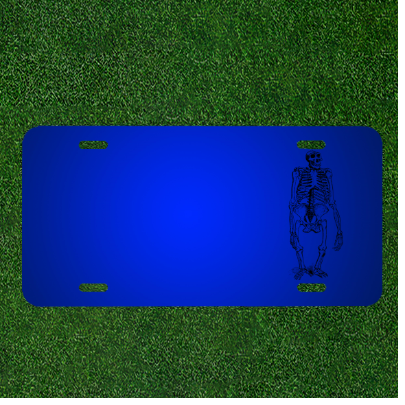 Create a unique bone-themed gorilla license plate with custom names and personalization