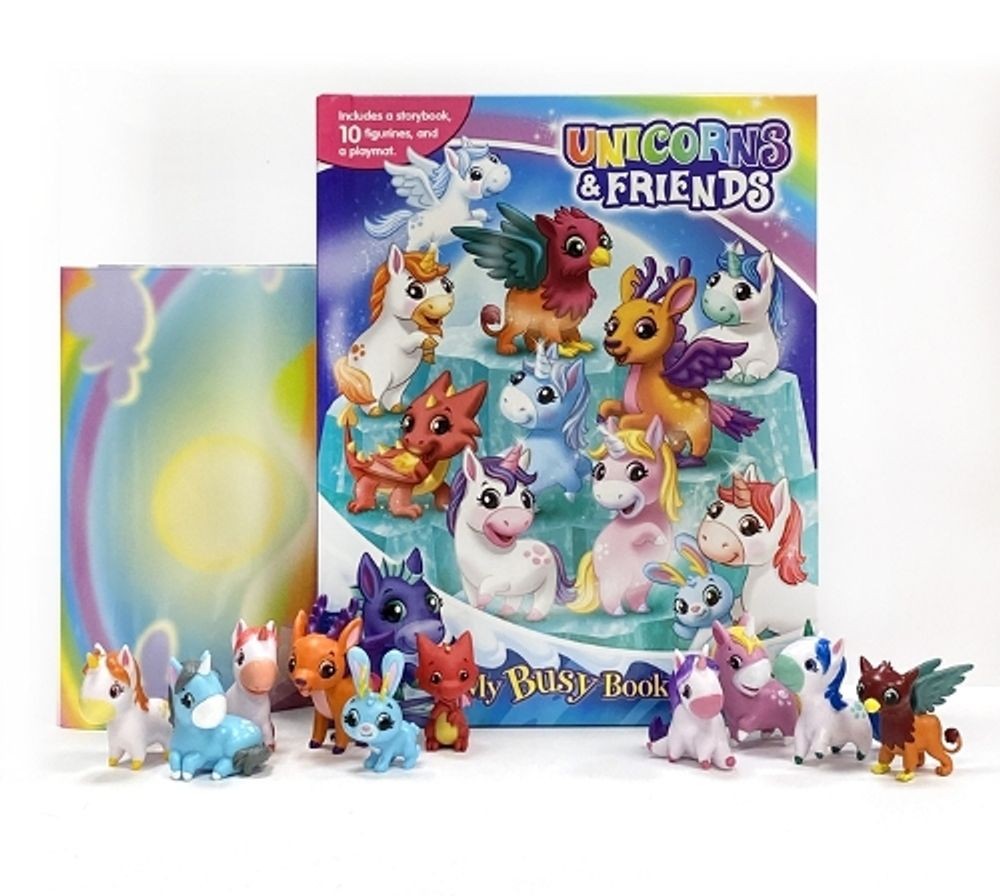 Unicorns: With Storybook, 10 Figurines and a Playmat by Phidal Publishing Board