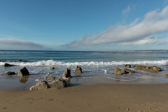 Monterey Bay California 2012 Pacific Ocean Beach Seascape Rocks Waves
