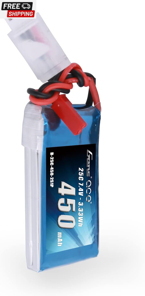 7.4V 450Mah 2S Lipo Battery Pack 25C/50C with JST Plug for Emax Babyhawk RC Heli