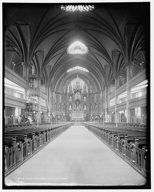 Photo:Church of Notre Dame Interior Montreal ca 1900