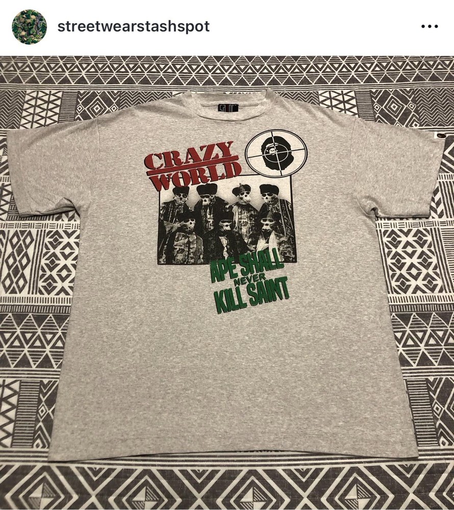 A Bathing Ape Bape X Saint Michael Tee Shirt Size Medium
