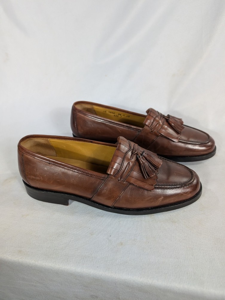 Johnston Murphy Kiltie Tassel Loafers Men's Size 9.5 M US Brown Leather