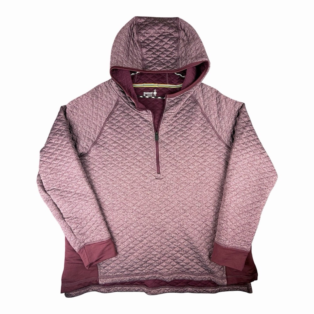 Smartwool Women's Diamond Peak Quilted Pullover Purple Wool Blend Size XL
