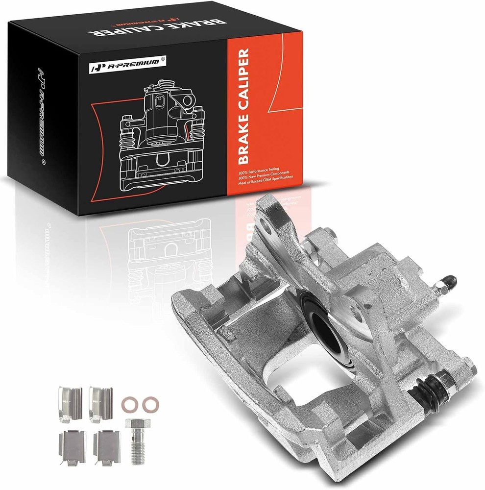 A-Premium Rear Disc Brake Caliper Assembly with Bracket Compatible with...
