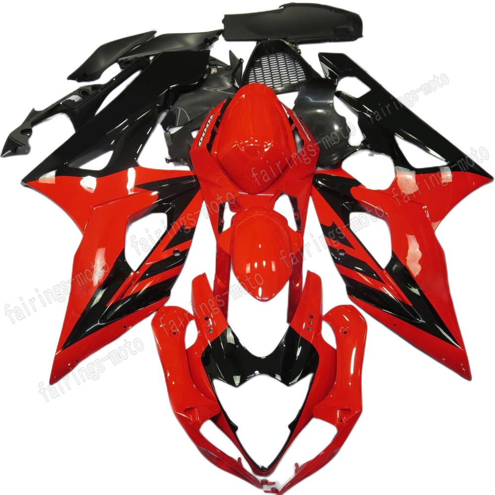 2005-2006 GSX-R 1000 K5 ABS Fairing Plastic Bodywork in Red & Black