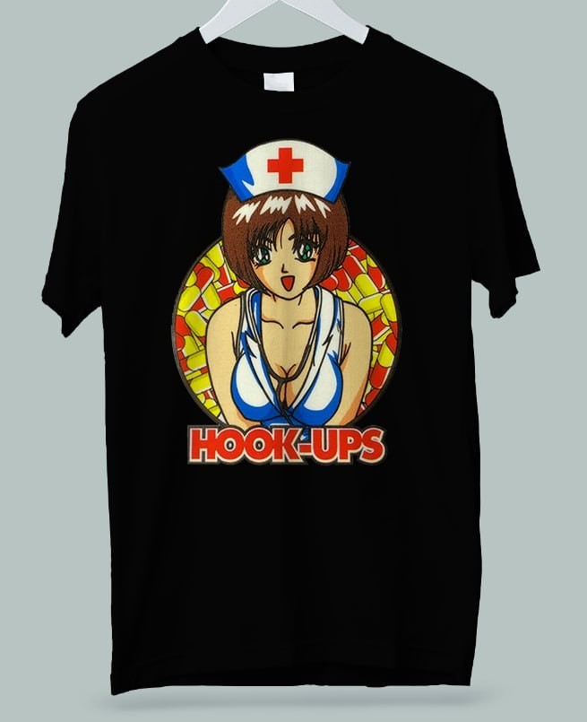 Funny - hook-ups skateboard t shirt anime hot hot shirt new new