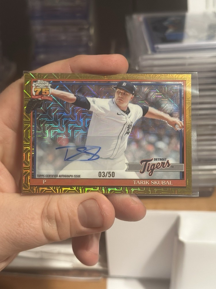 TARIK SKUBAL /50 Auto Gold Mojo Refractor #91C-24 2026 Topps Series 1 Tiger