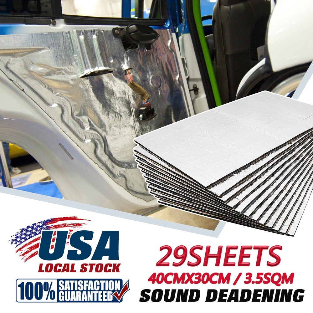 37sqft Sound Deadener Heat Shield Car Door Trunk Dampening Noiseproofing Mat