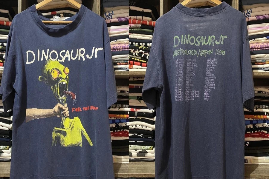 Vintage 90s Band Dinosaur Jr Retro Style 2 Side Navy Color Shirt S-5XL