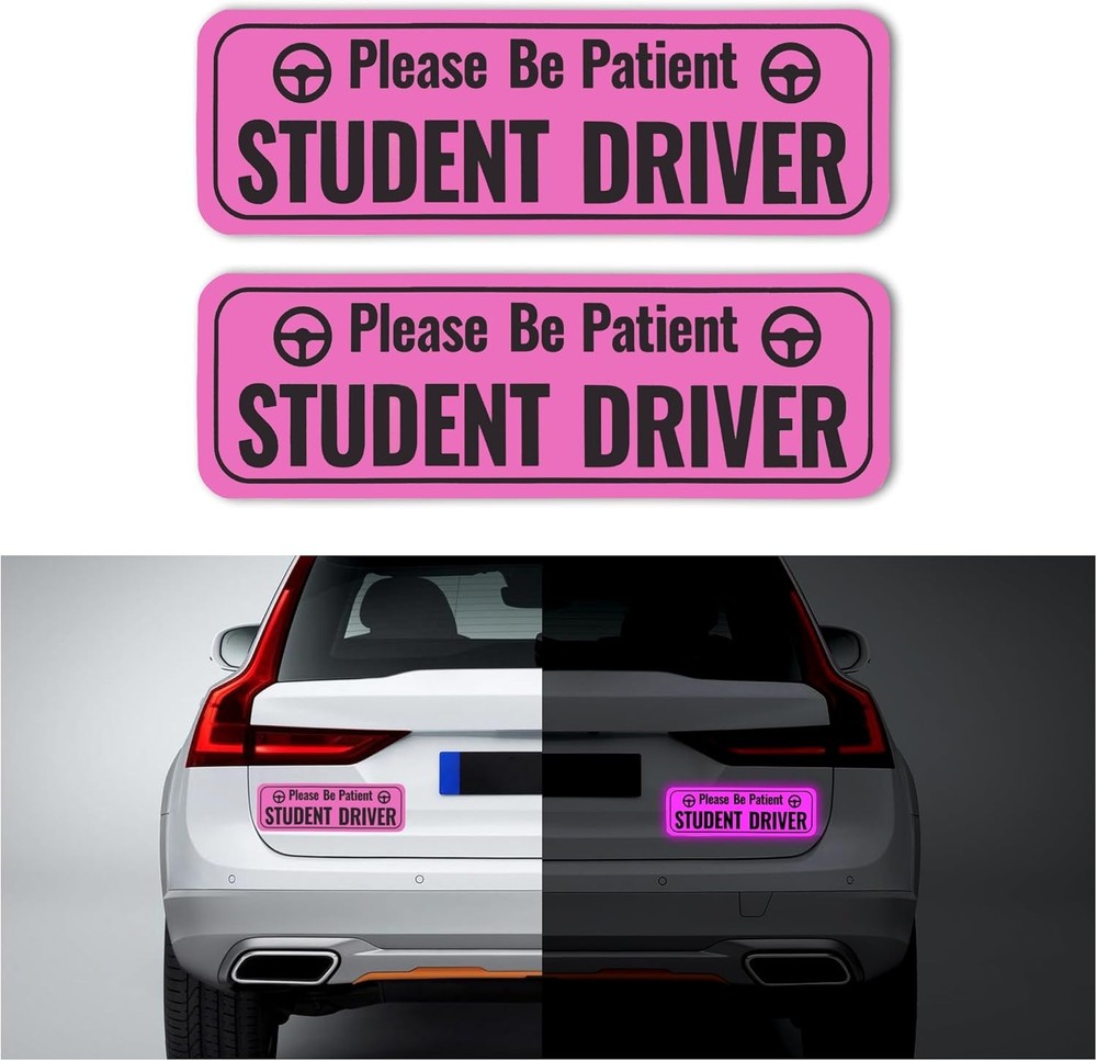 2PCS Magnetic Car Decals, Highly Reflective and Removable 