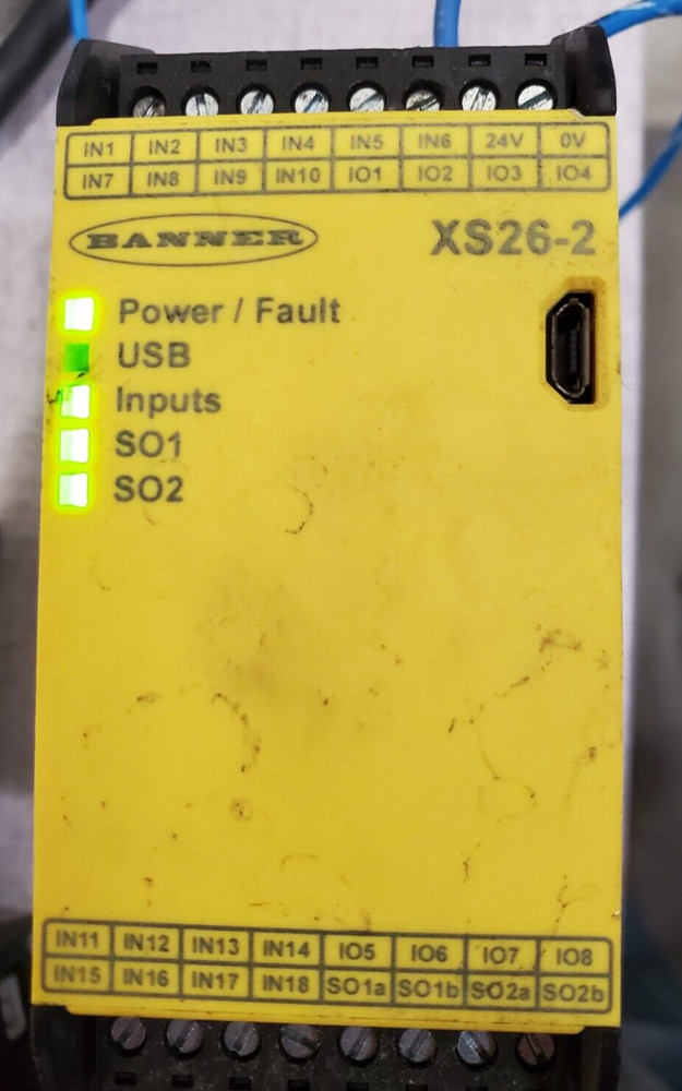 Banner Engineering XS26-2 Safety Controller Unit Base Control Module Unit