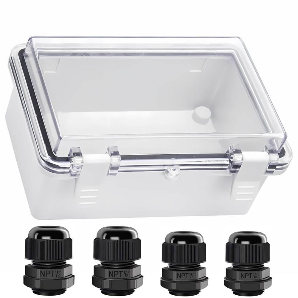 Waterproof Electrical Enclosure Visible Cover IP65 ABS Wall Mount Junction Box-image