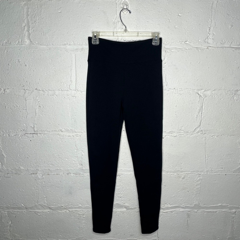 Assets by Spanx Women's Black Seamed High Rise Leggings Size Medium