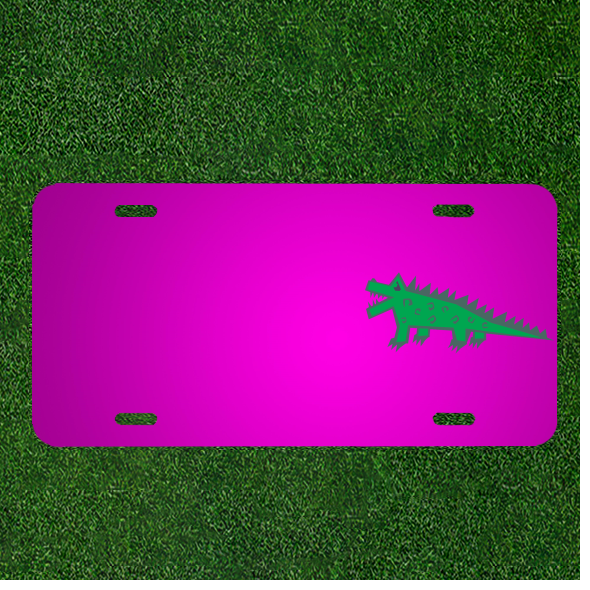 Custom Personalized Alligator Teeth Claws Car License Plate with Names