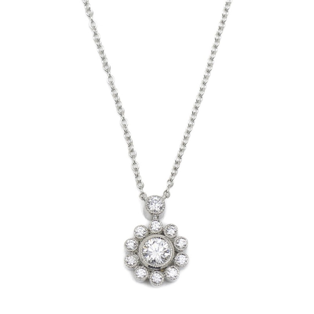 Tiffany Enchanted Flower Necklace with Diamonds in Platinum 950