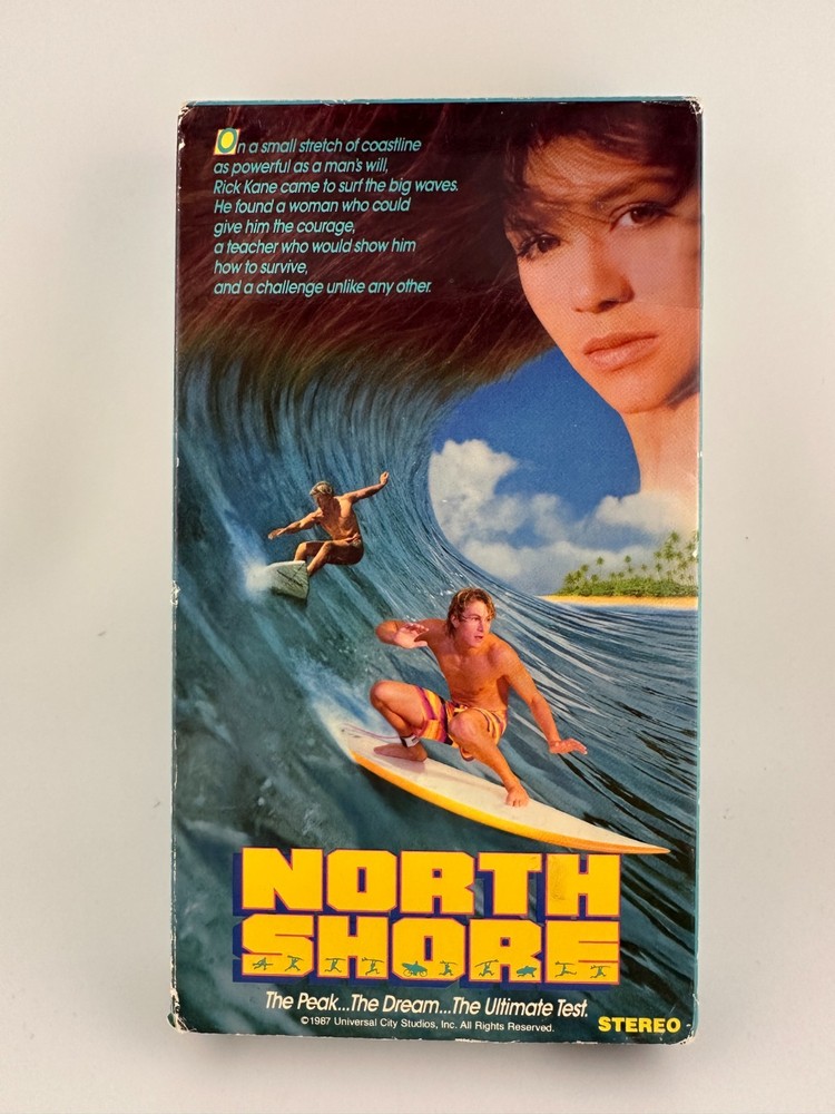 North Shore VHS 1987 Home Video Surfing Movie Blockbuster Rental Cult Classic