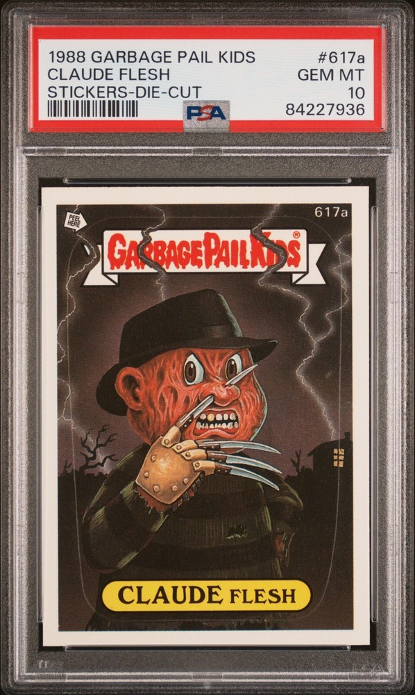 1988 Garbage Pail Kids OS15 Series 15 CLAUDE FLESH 617a DIECUT Card PSA 10 MINT