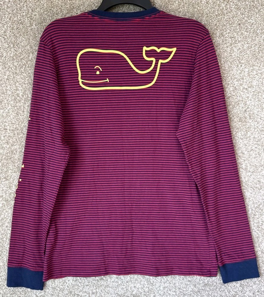 Vineyard Vines Boys XL 18 Pomegranate Graphic Long Sleeve Pocket Tee T-Shirt NEW