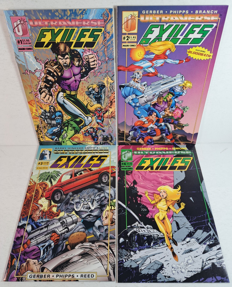 Ultraverse Exiles #1-4 Malibu Comics, 1993