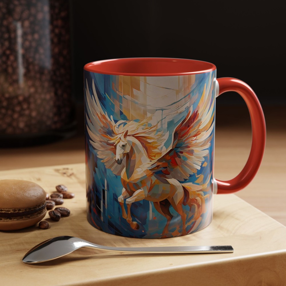 Abstract Pegasus 6 Design 11oz Accent Coffee Mug-image