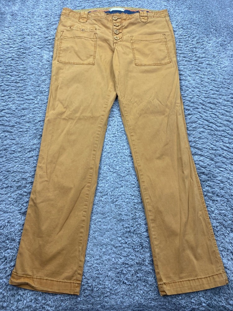 Anthropologie Hei Hei Pants Women 10 Twill Button Fly Wanderer Utility Cargo Y2K