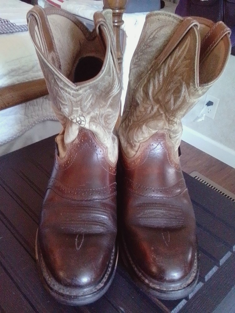 Ariat 16916 Mens Leather Slip & Oil Resistant Work Boots Size 10 D