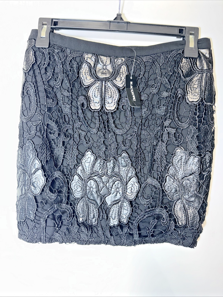 Black Crochet Mini Skirt - Glam Goth Punk Fairy Style in Size Small