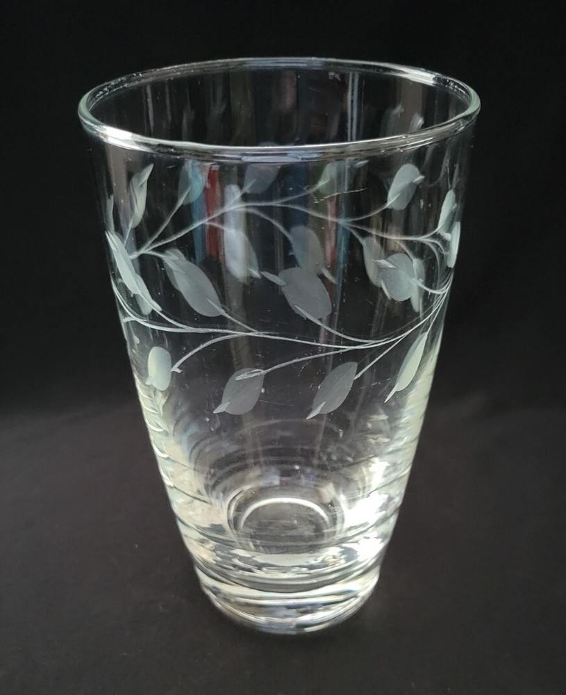 VTG 1950'S SET OF 4 LIBBEY LAUREL CLASSIC TUMBLERS 4 5/8