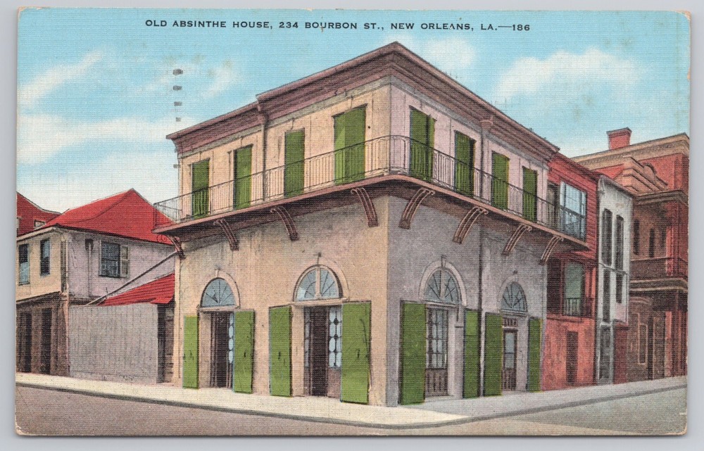 Postcard Old Absinthe House 234 Bourbon St. New Orleans Louisiana-image