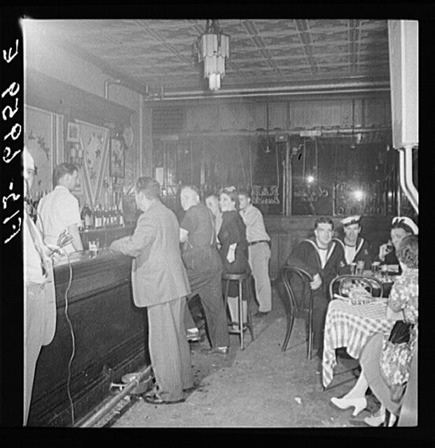 Photo:New York NY 1940s O'Reilly's Bar on Third Avenue Interior Patrons