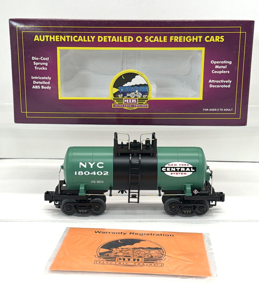 MTH Premier 20-96069 New York Central 8000 Gallon Tank Car O Gauge Used #180402