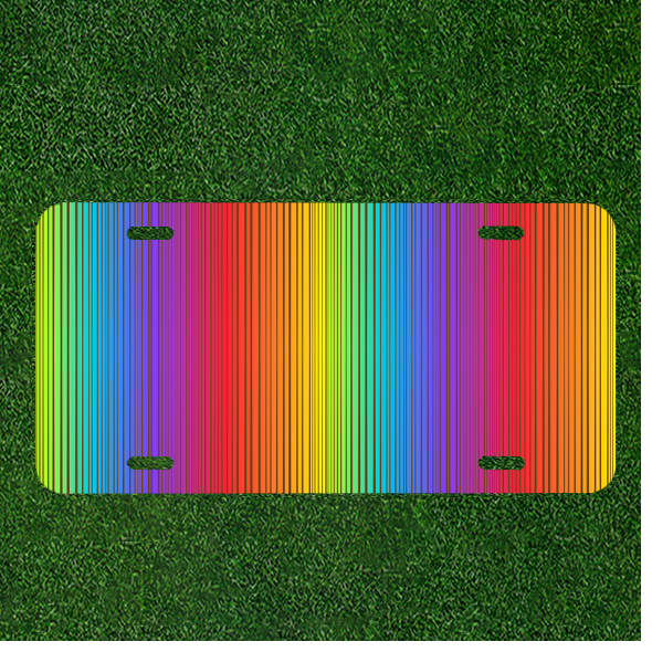 Custom Personalized Car License Plate With Background Colorful Abstract