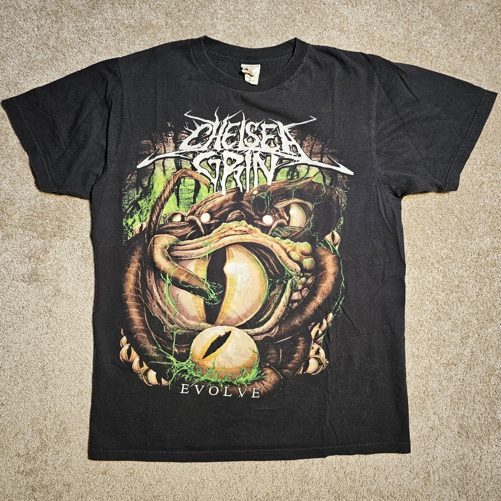 Vtg Y2k Bay Island Chelsea Grin Evolve Mens M Band T-shirt Metal Emo Goth Scene