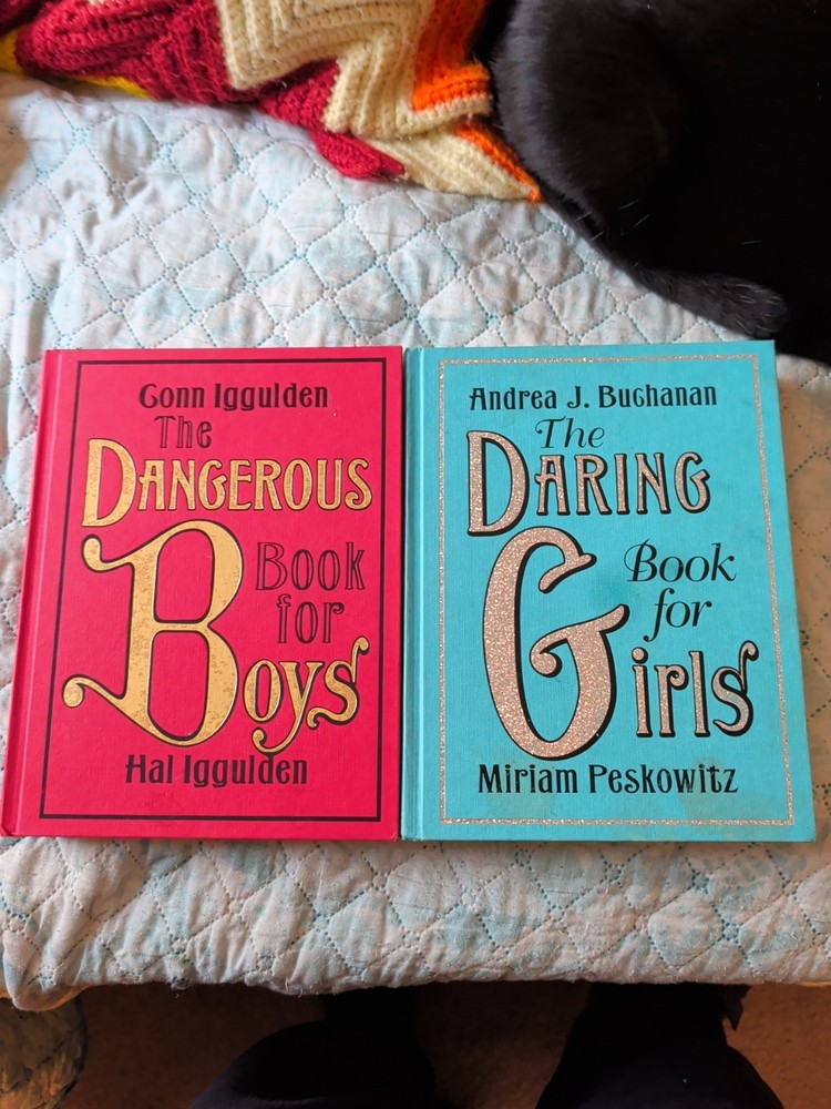 2 Vintage Books Dangerous Book For Boys & The Daring Book For Girls