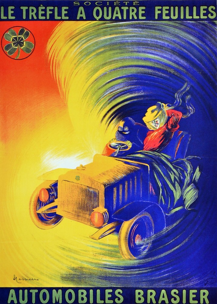 Le Trefle a quatre feuilles, Auto Decor Poster. Home Graphic Art Design. 4103