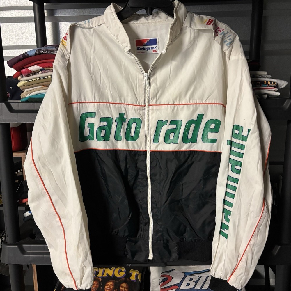 Vintage Gatorade Racing Team Full Zip Lightweight Nascar Windbreaker Jacket XL