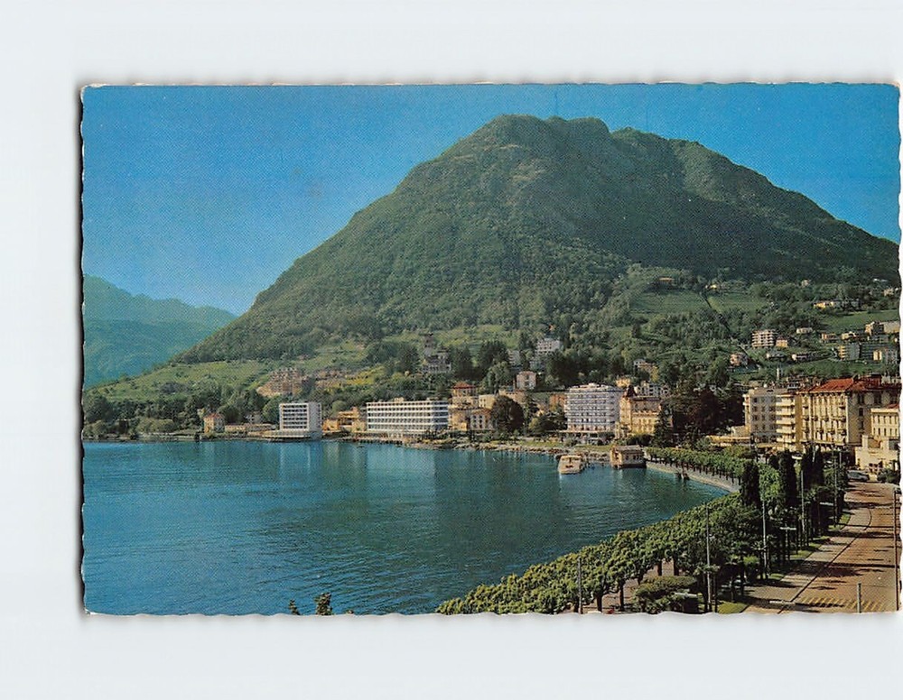 Postcard Monte San Salvatore Lake Lugano Switzerland
