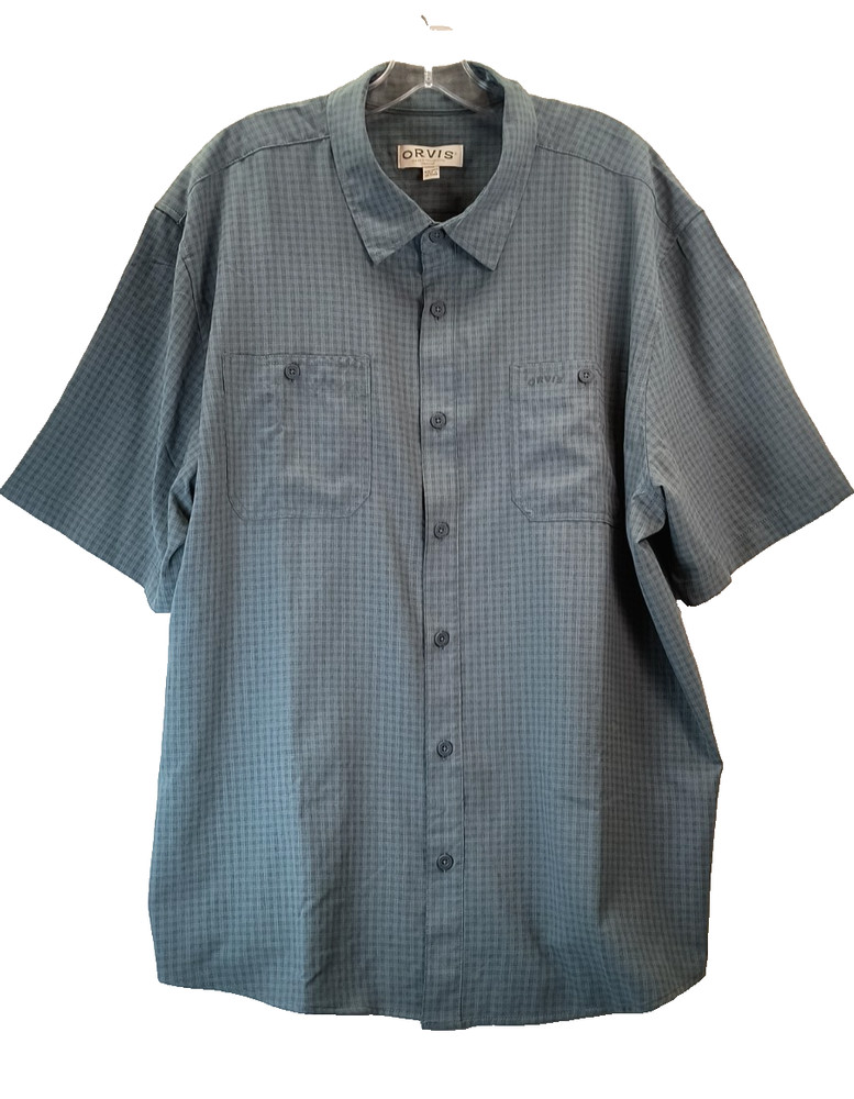 Men's Orvis Classic Collection Short Sleeve Lightweight Breathable Shirt Sze XXL