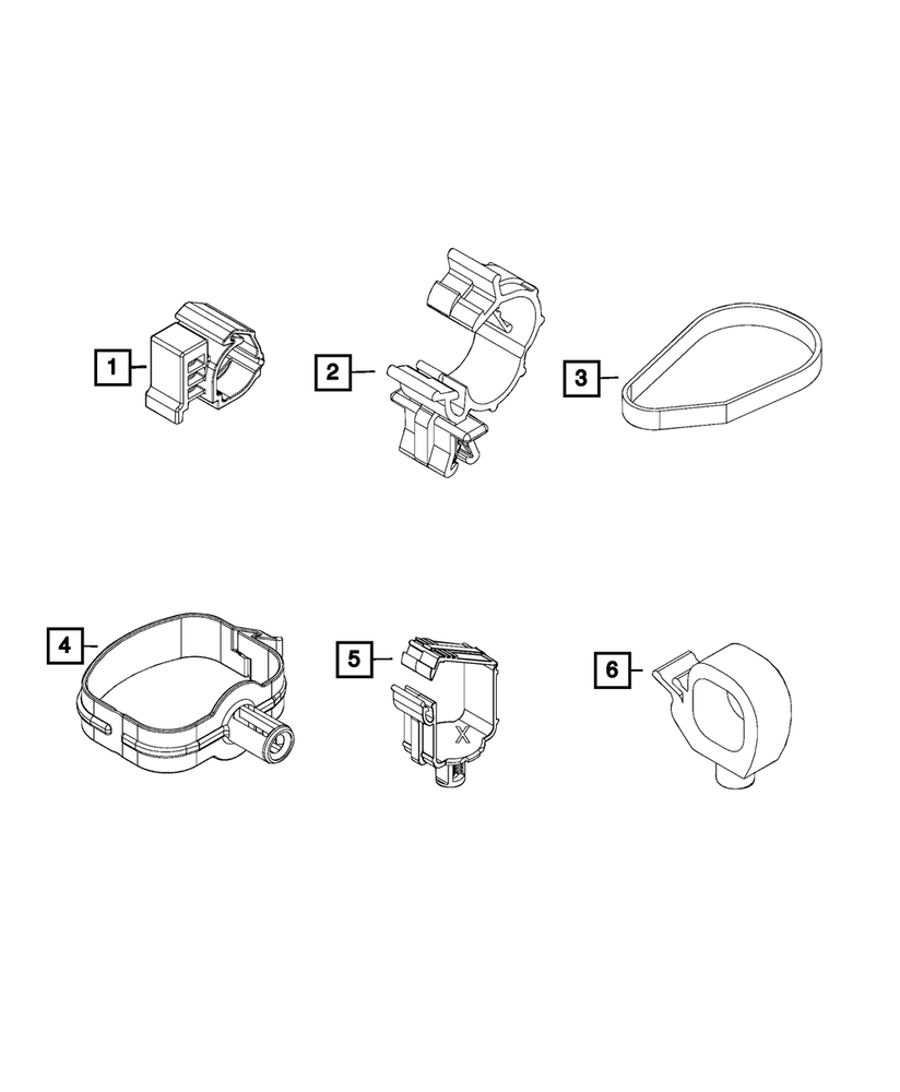 Genuine Mopar Wiring Clip 68113640aa