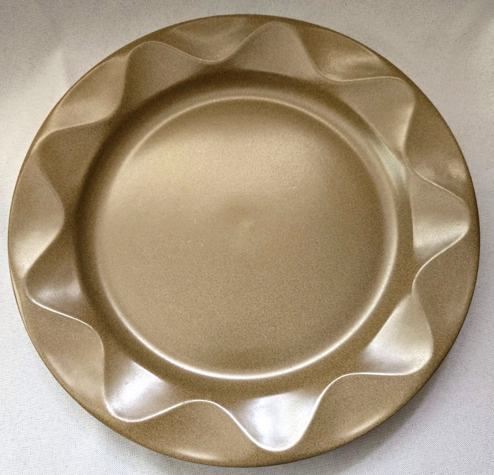 Set Of 2 Dansk Origami Sandstone Dinner Plates 11