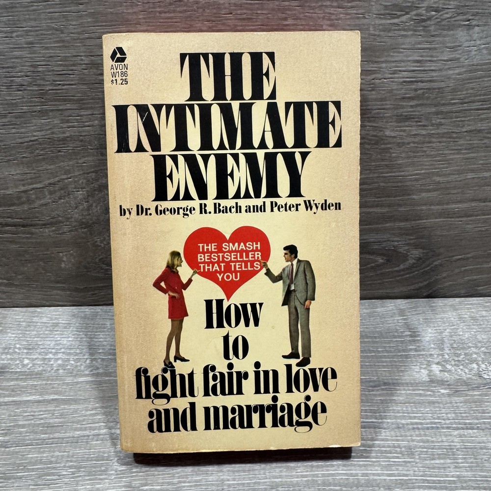 Vintage The Intimate Enemy George R Bach Peter Wyden Avon Beige PB USA 1970