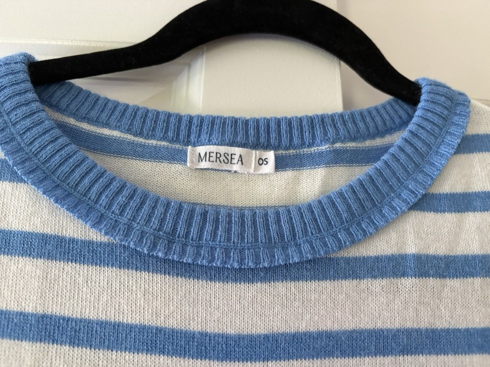 MERSEA Catalina Blue/White Striped  Sweater OS